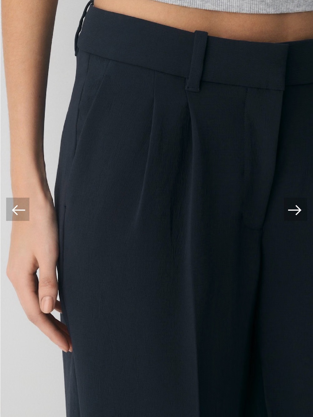 Aritzia Wide-Leg Pleated Pants in black - Picture 6 of 16